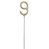 PartyDeco Zimne ognie Cyfra 9 auksinė 15cm 86753