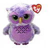 TY Beanie Boos Pliušinis žaislas - violetinė pelėda, 15 cm