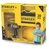 Stanley Jr. - Mega Kids įrankių dėžė ir žaislinių įrankių rinkinys su elektriniu gręžtuvu (SRP024-SY)
