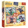 Dėlionė TREFL DISNEY STITCH 4 dėlionių rinkinys