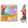 Dėlionė Woody Puzzle kształtów - Zwierzęta 91995
