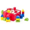 Dėlionė Woody 90001 Eco Wooden Mokomosios spalvos formos rūšiavimo dėžės konstruktorius (20vnt) vaikams nuo 2 metų (16x16cm)