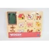 Dėlionė Woody 91184 Eco mediniai mokomieji ir linksmi galvosūkiai-antspaudai – Ūkio gyvūnai (10 vnt.) 3 metų ir vyresniems vaikams (30x21cm)