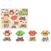 Dėlionė Woody 90320 Eco Wooden mokomoji spalvota puošni galvosūkė Sebastian (8 vnt.) vaikams nuo 3 metų (30x23cm)