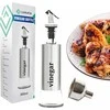 Acto buteliukas dozatorius jūsų virtuvei – 300 ml nerūdijančio plieno ir stiklo – aukščiausios kokybės dizainas – piltuvelis pridedamas