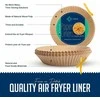 Oro gruzdintuvės įdėklai, 100 vnt. – 16cm apvalūs, be BPA, vienkartinis popierius – idealiai tinka, be aliejaus gruzdintuvėms – netoksiški, atsparūs riebalams, atsparūs vandeniui, tinka 5-8L gruzdintuvėms.