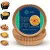 Oro gruzdintuvės įdėklai, 100 vnt. – 16cm apvalūs, be BPA, vienkartinis popierius – idealiai tinka, be aliejaus gruzdintuvėms – netoksiški, atsparūs riebalams, atsparūs vandeniui, tinka 5-8L gruzdintuvėms.