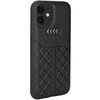 Audi Genuine Leather Apple iPhone 12 / 12 Pro 6.1″ juodos spalvos kietas dėklas AU-TPUPCIP12 P-Q8/D1-BK