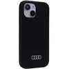 Apple iPhone 15 Audi silikoninis dėklas (AU-LSRIP15-Q3/D1-BK) juodos spalvos
