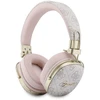 Ausinės su lankeliu ant galvos Guess Bluetooth ENC Metal 4G Script Logo rožinė