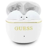 Guess Auksinė Line Glossy Classic Logo TWS belaidės ausinės baltos spalvoas
