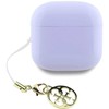 Ausinės TWS Guess Glossy Effect Printed Classic Logo &amp; Charm levandų spalvos