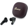 Ausinės Guess PU Grained Script Metal Logo ENC TWS Belaidės Earphones Burgundy