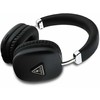 Guess Saffiano PU Leather Triangle Logo belaidės ausinės juodos spalvos