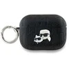 Apple AirPods 3 Karl Lagerfeld Cover Monogram Karl &amp; Choupette Head ausinių dėklas juodos spalvos