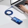 Baseus Crystal Shine kabelis USB-C - USB-C 100W 2m mėlynas