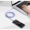 Baseus Crystal Shine USB-C – USB-C laidas 100W 2m – Violetinis