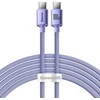 Baseus Crystal Shine USB-C – USB-C laidas 100W 2m – Violetinis