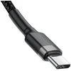 Baseus CATKLF-GG1 Cafule Cable USB-C 60W 1m Gray/Juodas (Damaged Package) (Pažeista pakuotė)