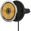 Magnetinis automobilinio telefono laikiklis Baseus CW01 prie ventiliacijos tinklelio su automobiliniu įkrovikliu USB-C, 15W + 25W (juodas)