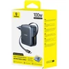 „Baseus EnerCore CJ11 100W“ su USB-A ir USB-C prievadais bei ištraukiamu USB-C laidu - juoda
