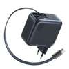 „Baseus EnerCore CJ11 100W“ su USB-A ir USB-C prievadais bei ištraukiamu USB-C laidu - juoda