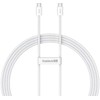 Baseus Superior Series ll USB-C - USB-C 30W 480Mb/s 2m kabelis - baltos saplvos