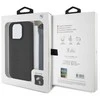 BMW Leather Signature and Strap Apple iPhone 16 Pro dėklas telefonui juodos spalvos