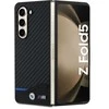Dėklas BMW BMHCZFD522NBCK Z Fold5 F946 juodos spalvos Leather Carbon