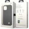 BMW Signature Leather Big Logo dėklas skirtas iPhone 14 Plus Juodas