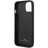 BMW Signature Leather Big Logo dėklas skirtas iPhone 14 Plus Juodas