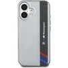 BMW IML Motorsport Vertical Stripe Apple iPhone 16 dėklas telefonui pilkos spalvos