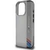 BMW BMHCP16L23HTFEG Apple iPhone 16 Pro 6.3″ pilkas kietas dėklas Motorsport IML Vertical Stripe