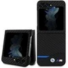 Dėklas BMW BMHCZF522NBCK Z Flip5 F731 juodos spalvos Leather Carbon