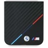 Dėklas BMW BMHCZF623 PUDTK Z Flip6 F741 juodos spalvos kietas dėklas Carbon Tricolor