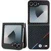 Dėklas BMW BMHCZF623 PUDTK Z Flip6 F741 juodos spalvos kietas dėklas Carbon Tricolor
