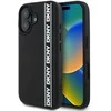 DKNY 3D Rubber Repeat Logo Line Apple iPhone 16 dėklas telefonui juodos spalvos