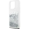 Apple iPhone 15 Pro DKNY dėklas Liquid Glitter Big Logo (DKHCP15LLBNAET) baltos spalvos
