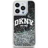 Apple iPhone 15 Pro DKNY dėklas Liquid Glitter Big Logo (DKHCP15LLBNAEK) juodos spalvos