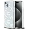 DKNY DKHCP15SLCPEPT Apple iPhone 15 14 13 6.1″ baltos spalvos kietas dėklas Liquid Glitter Multilogo