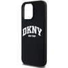 Apple iPhone 14 Pro DKNY dėklas Liquid Silicone Baltas Printed Logo MagSafe (DKHMP14LSNYACH) juodos spalvos