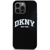 Apple iPhone 12 / 12 Pro DKNY dėklas Liquid Silicone Baltas Printed Logo MagSafe (DKHMP12MSNYACH) juodos spalvos