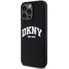 Apple iPhone 12 / 12 Pro DKNY dėklas Liquid Silicone Baltas Printed Logo MagSafe (DKHMP12MSNYACH) juodos spalvos