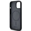 Apple iPhone 11 DKNY dėklas Liquid Silicone Baltas Printed Logo MagSafe (DKHMN61SNYACH) juodos spalvos