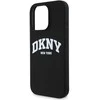Apple iPhone 16 Pro Max DKNY Silicone Baltas Printed Logo MagSafe (DKHMP16XSNYACH) dėklas telefonui juodos spalvos