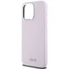 DKNY DKHMP15XSMCHLP Apple iPhone 15 Pro Max 6.7″ rožinės spalvos kietas dėklas Liquid Silicone Small Metal Logo MagSafe