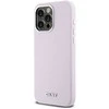 DKNY DKHMP15XSMCHLP Apple iPhone 15 Pro Max 6.7″ rožinės spalvos kietas dėklas Liquid Silicone Small Metal Logo MagSafe