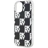 DKNY DKHCP15SHDLCEK Apple iPhone 15 14 13 6.1 inch juodos spalvos kietas dėklas IML Checkered Mono Pattern