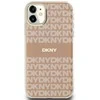 DKNY DKHMN61HRHSEP Apple iPhone 11 Xr 6.1 inch rožinės spalvos kietas dėklas IML Mono & Stripe MagSafe