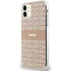 DKNY DKHMN61HRHSEP Apple iPhone 11 Xr 6.1 inch rožinės spalvos kietas dėklas IML Mono & Stripe MagSafe